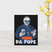 Chicago Da Pope Funny Humor Catholic Officiële web Kaart (Gele Bloem)
