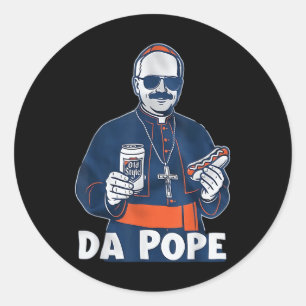 Chicago Da Pope Funny Humor Catholic Officiële web Ronde Sticker