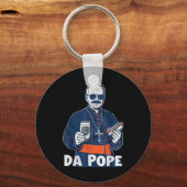 Chicago Da Pope Funny Humor Catholic Officiële web Sleutelhanger (Voorkant)