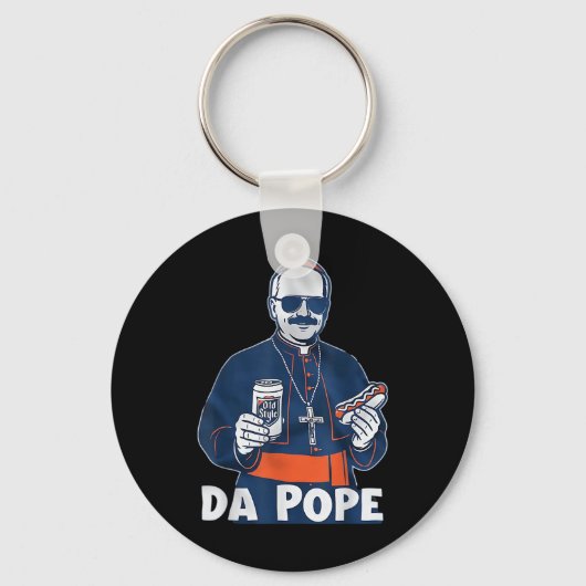 Chicago Da Pope Funny Humor Catholic Officiële web Sleutelhanger (Voorkant)