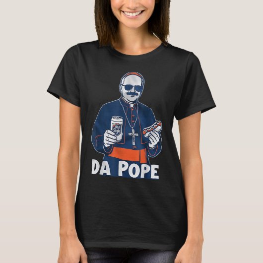 Chicago Da Pope Funny Humor Catholic Officiële web T-shirt (Voorkant)