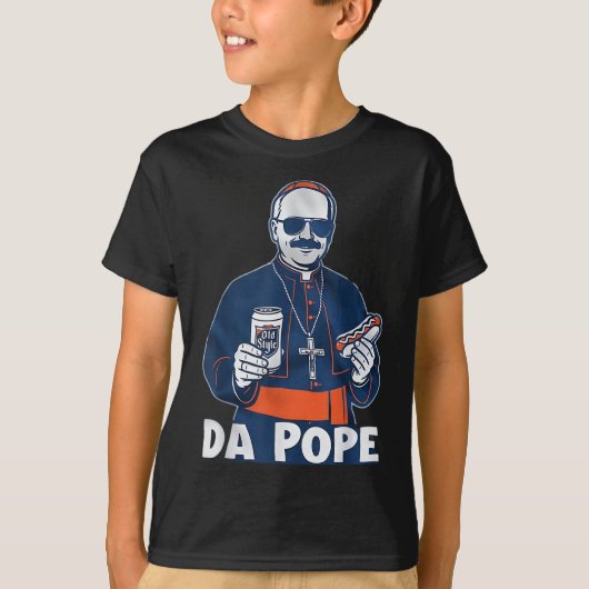 Chicago Da Pope Funny Humor Catholic Officiële web T-shirt (Voorkant)
