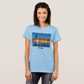 Chicago Dawn Cityscape 3/4 Sleeve T-Shirt (Voorkant volledig)