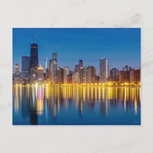 Chicago Dawn Cityscape Briefkaart (Voorkant)