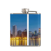 Chicago Dawn Cityscape Heupfles (Achterkant)