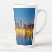 Chicago Dawn Cityscape Latte Mok (Rechts)