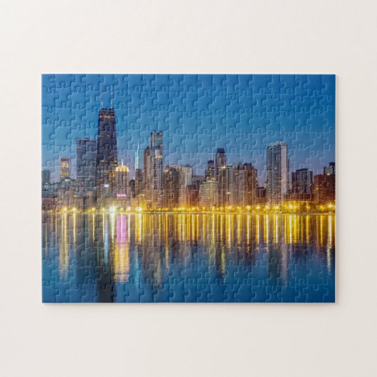Chicago Dawn Cityscape Legpuzzel (Horizontaal)