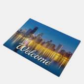Chicago Dawn Cityscape Welkom Deuren Deurmat (Schuin)