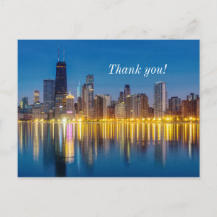 Chicago Dawn Stadsgezicht Bedankt Ansichtkaart Briefkaart