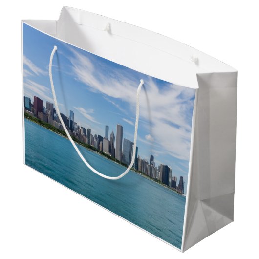 Chicago Day Cityscape Large Cadeautasje (Achterkant Gekanteld)