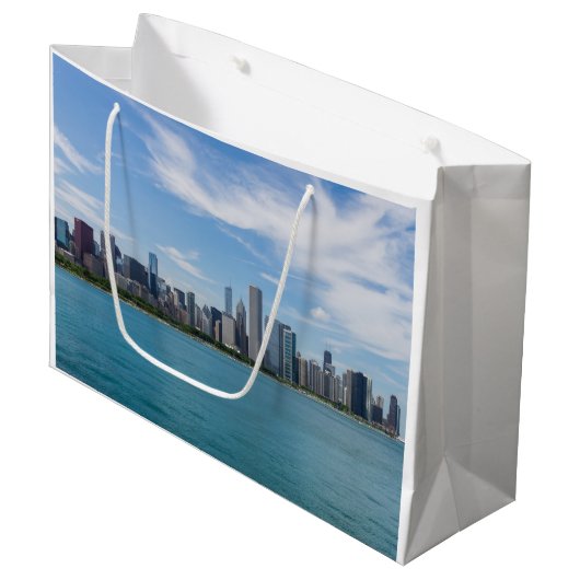 Chicago Day Cityscape Large Cadeautasje (Voorkant Gekanteld)