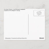  Chicago, de Regal Theater Marquee Briefkaart (Achterkant)