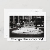Chicago, de sneeuwstad. briefkaart (Voorkant / Achterkant)