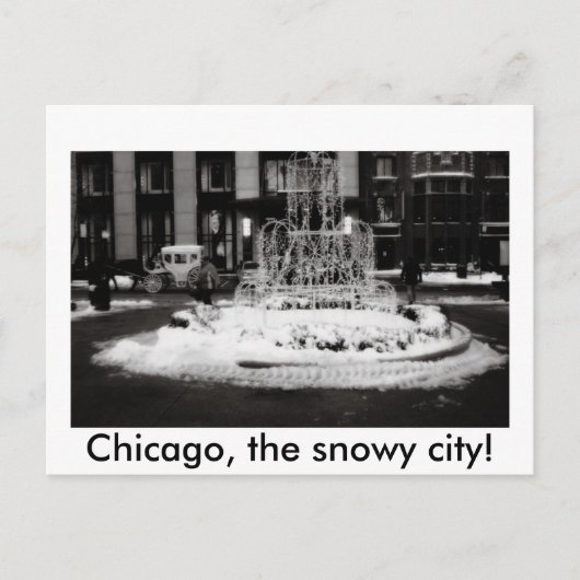 Chicago, de sneeuwstad. briefkaart (Voorkant)