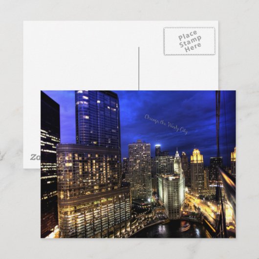 Chicago, de stad Windy Briefkaart (Voorkant / Achterkant)