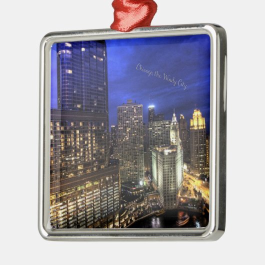 Chicago, de stad Windy Metalen Ornament (Links)