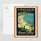 "Chicago - De Vacation City" Vintage Briefkaart (Voorkant / Achterkant)