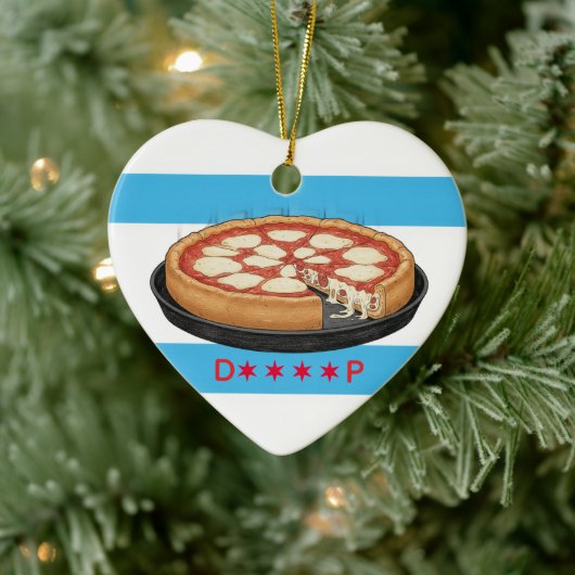 Chicago Deeeeep Dish Keramisch Ornament (Boom)