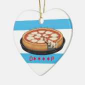 Chicago Deeeeep Dish Keramisch Ornament (Links)