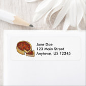 Chicago Deep Dish Pepperoni Pizza Pie Slice Etiket (Insitu)