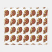 Chicago Deep Dish Pepperoni Pizza Pie Slice Fleece Deken (Voorkant (Horizontaal))