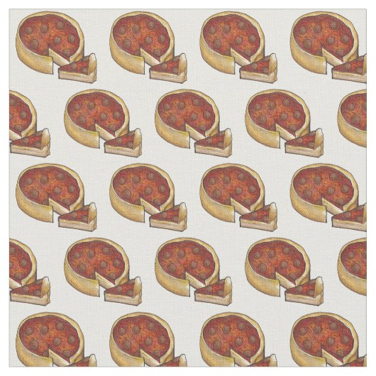 Chicago Deep Dish Pepperoni Pizza Slice Pie Stof (Close Up)