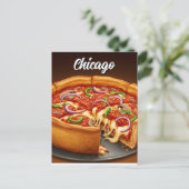 Chicago Deep Dish Pizza Briefkaart (Staand voorkant)