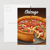 Chicago Deep Dish Pizza Briefkaart (Voorkant / Achterkant)