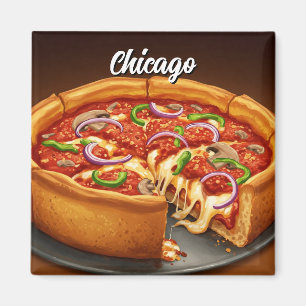 Chicago Deep Dish Pizza Magneet