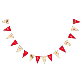 Chicago Deep Dish Pizza Party Gelukkige Verjaardag Vlaggetjes