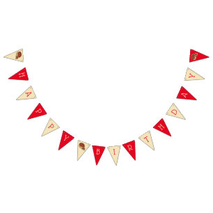 Chicago Deep Dish Pizza Party Gelukkige Verjaardag Vlaggetjes