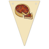 Chicago Deep Dish Pizza Party Gelukkige Verjaardag Vlaggetjes (Eerste vlag)