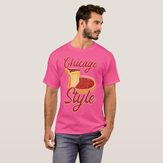 Chicago Deep Dish Pizza T-shirt (Voorkant volledig)