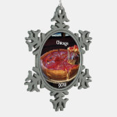 Chicago Deep Dish Tin Sneeuwvlok Ornament (Links)