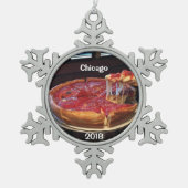 Chicago Deep Dish Tin Sneeuwvlok Ornament (Voorkant)