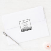 Chicago Destination Wedding Envelope Seal Vierkante Sticker (Envelop)