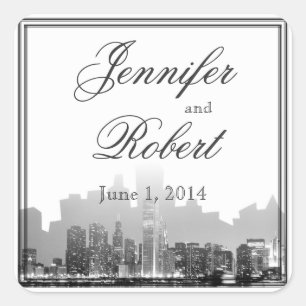 Chicago Destination Wedding Envelope Seal Vierkante Sticker