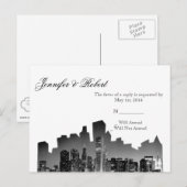 Chicago Destination Wedding RSVP Briefkaart (Voorkant / Achterkant)
