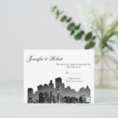 Chicago Destination Wedding RSVP Briefkaart (Staand voorkant)