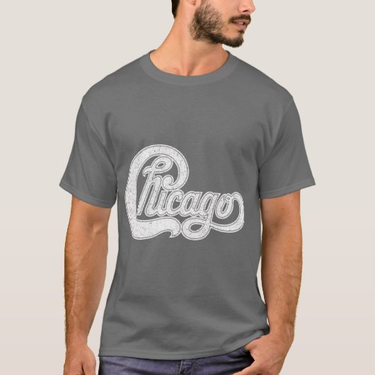 Chicago--Distressed-Stijl T-shirt (Voorkant)
