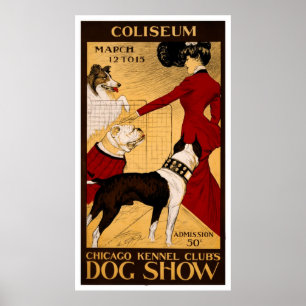  Chicago Dog Show verticale banner Poster