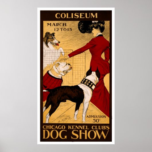  Chicago Dog Show verticale banner Poster (Voorkant)