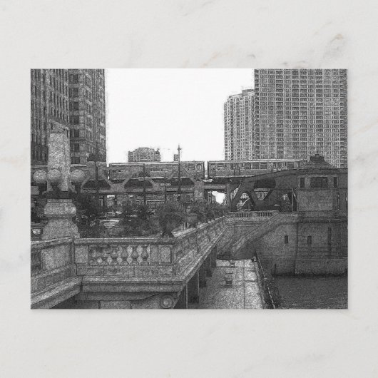 Chicago… door de Rivier Briefkaart (Voorkant)
