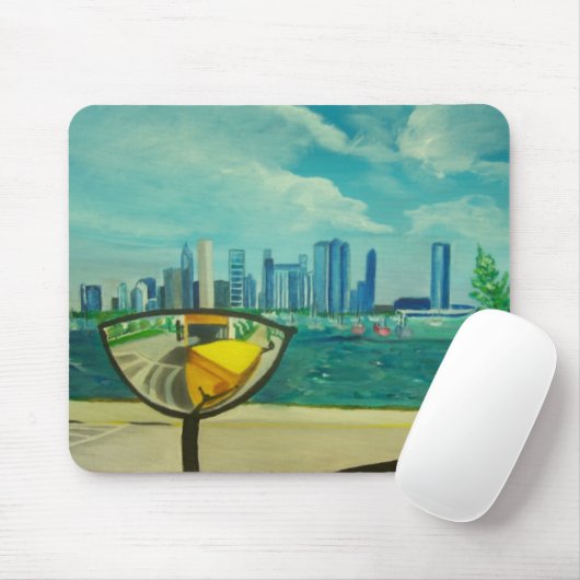 Chicago door katogen muismat (Met muis)