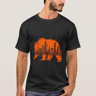 Chicago Downtown City Skyline Illinois Pride T-shirt