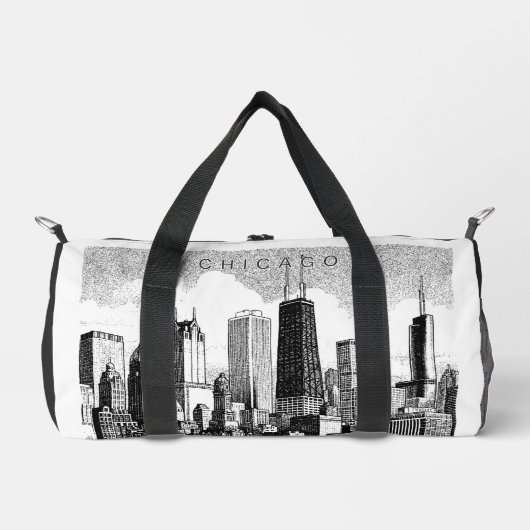 Chicago Duffel Bag Print Cut Sew Bag Plunjezak (Voorkant)
