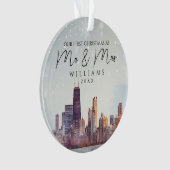 Chicago Eerste Kerstmis als Mijnheer & Mevrouw Tro Ornament (voorkant)