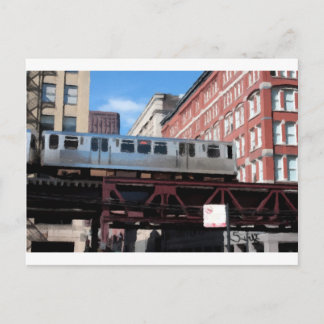 Chicago El Train Briefkaart