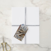 Chicago El Trein in de Wintersneeuw Cadeaulabel (Met Touw)