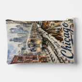 Chicago El Trein in de Wintersneeuw Etui (Achterkant)